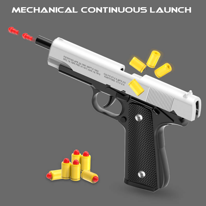 M1911 Colt Toy Gunman Gun, Sof - Catapult Launcher Toy 评论和价格