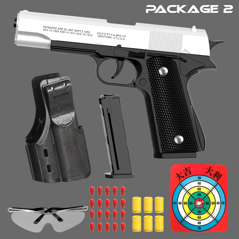 M1911 Colt Toy Gunman Gun, Sof - Catapult Launcher Toy 评论和价格